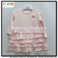BKD baby clothing baby cotton/spandex dresses with ruffles designs